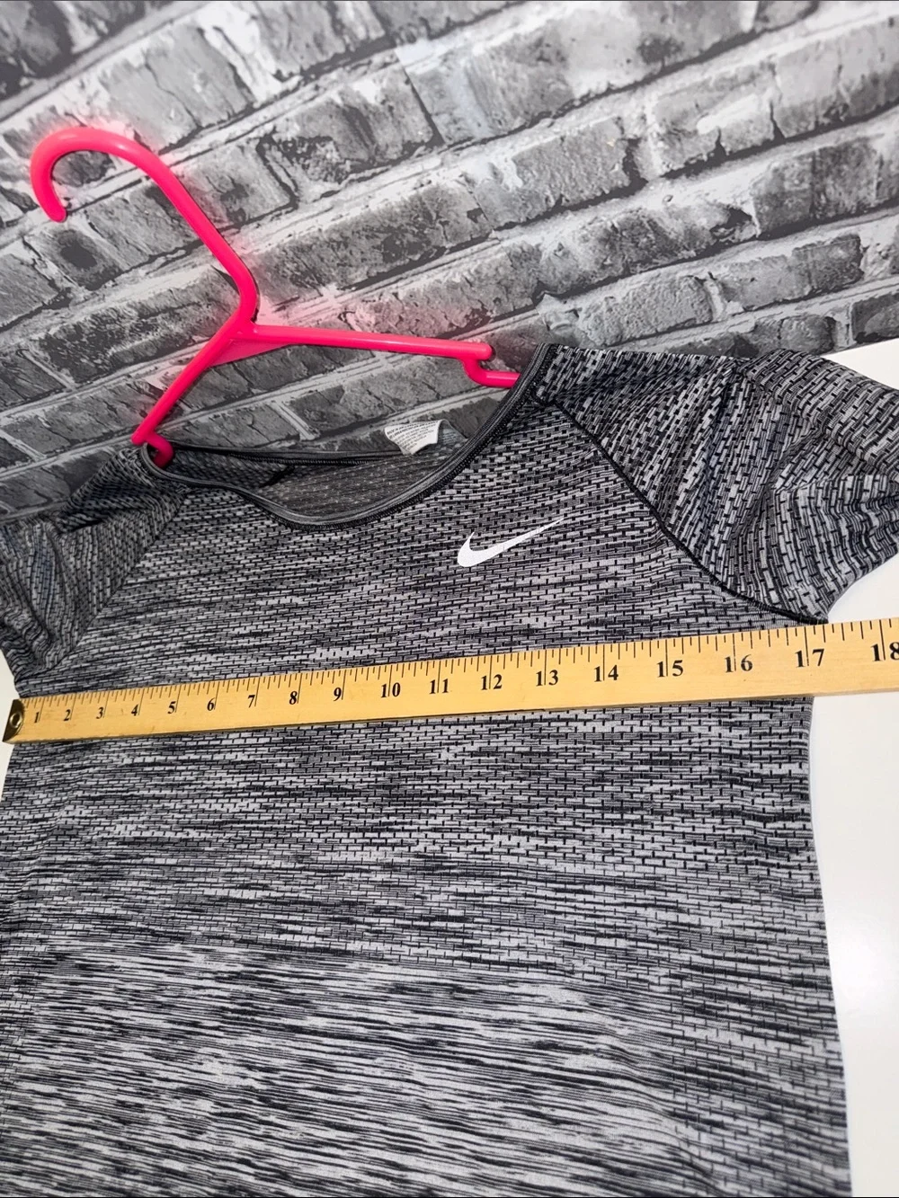 Nike Grey Marled Long Sleeve Performance Top
